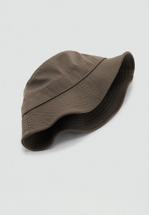 MANGO - Gorra Bucket Hat - Khaki