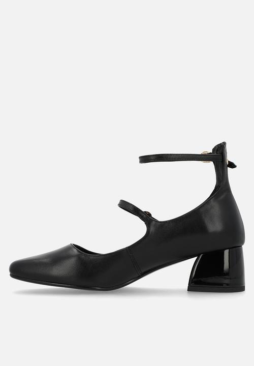 POLO - Double strap mary jane heel - black