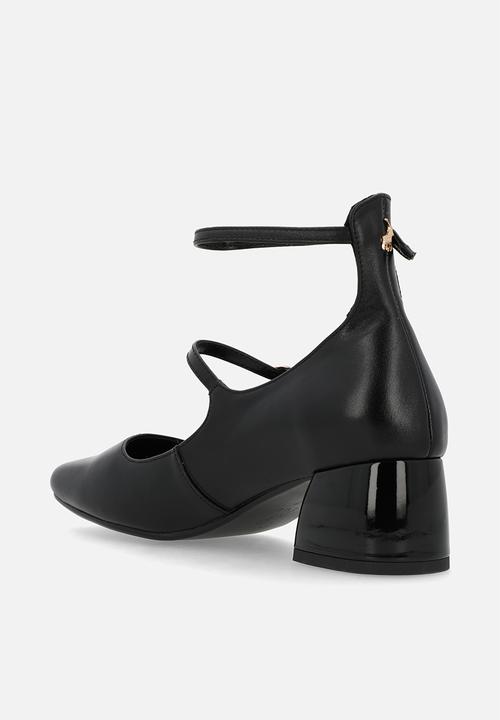 POLO - Double strap mary jane heel - black
