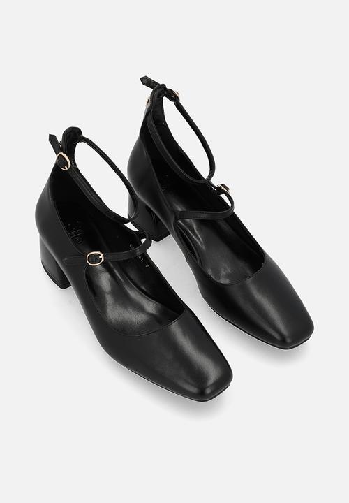 POLO - Double strap mary jane heel - black