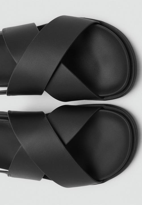 MANGO - Sandalia romana - black 