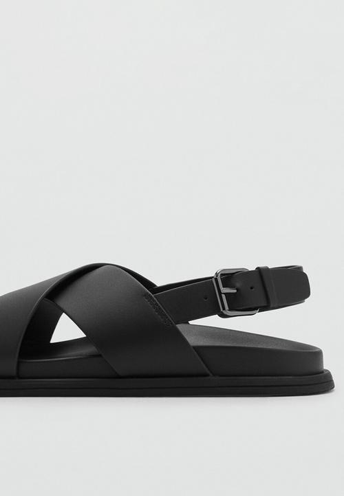 MANGO - Sandalia romana - black 