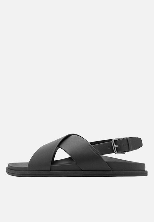 MANGO - Sandalia romana - black 