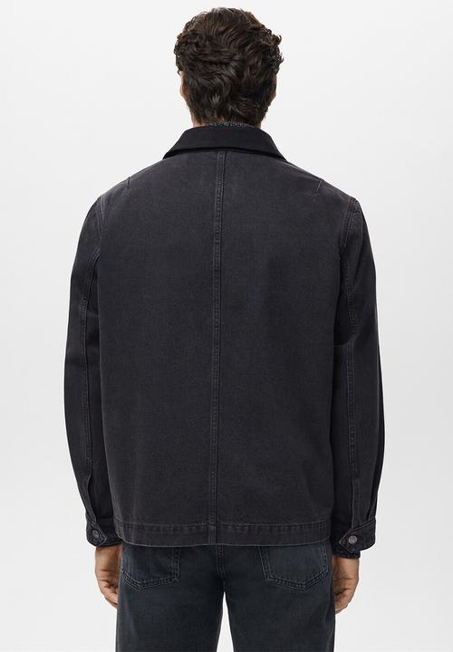 MANGO - Cazadora Lithia - Black Denim