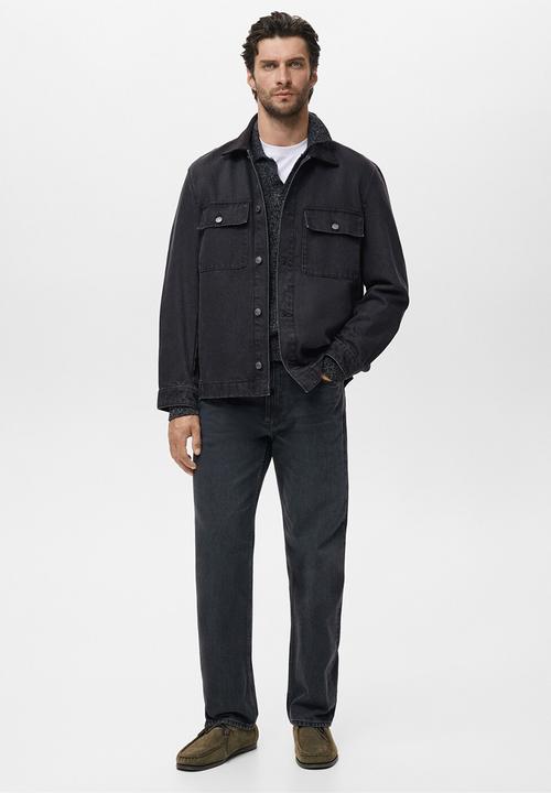 MANGO - Cazadora Lithia - Black Denim