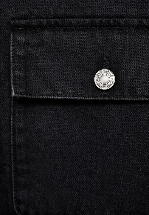 MANGO - Cazadora Lithia - Black Denim