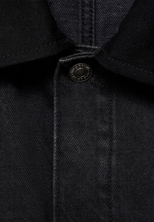 MANGO - Cazadora Lithia - Black Denim