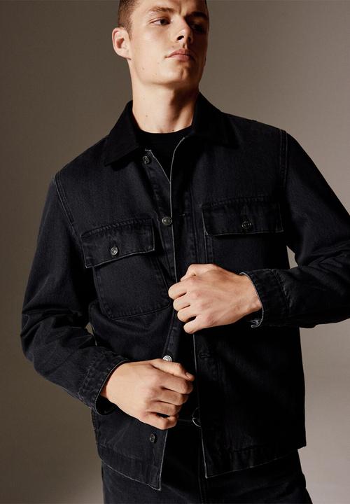 MANGO - Cazadora Lithia - Black Denim