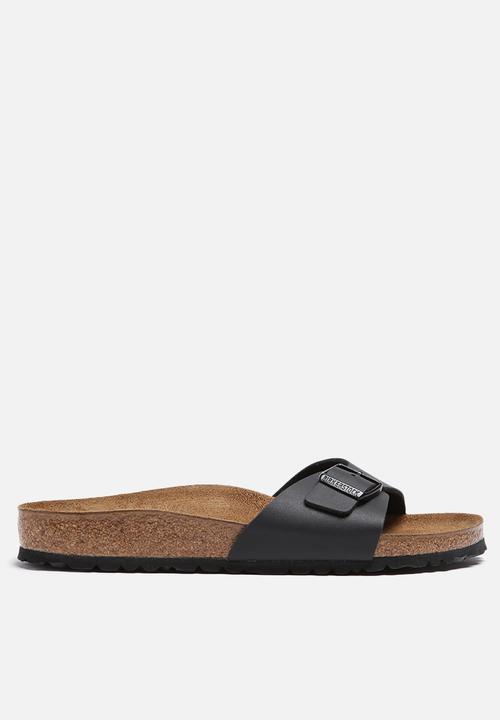 black birkenstock flip flops