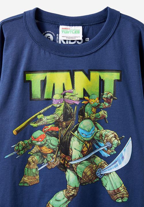 Cotton On - Licensed drop shoulder short sleeve tee - lcn nic deep dive/tmnt swords