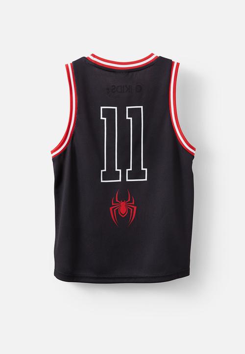 Cotton On - License basketball tank - lcn mar black/miles morales spiderman 11