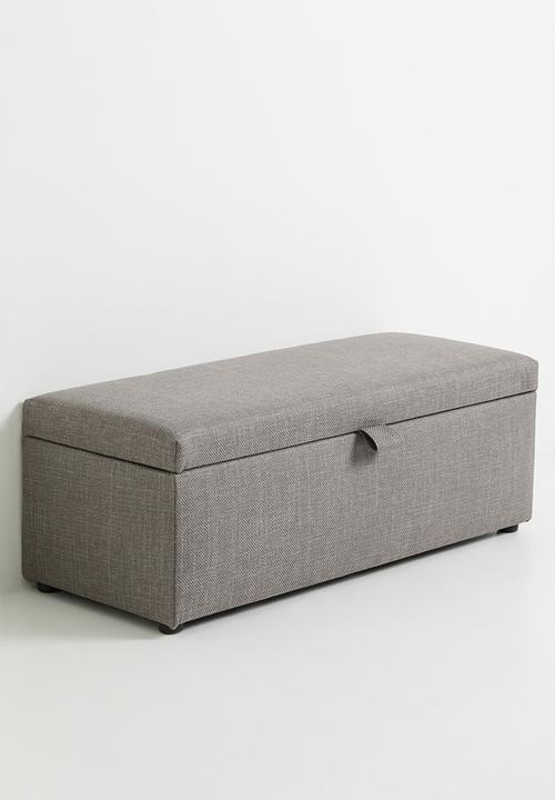 Sixth Floor - Oliver storage ottoman - Grey