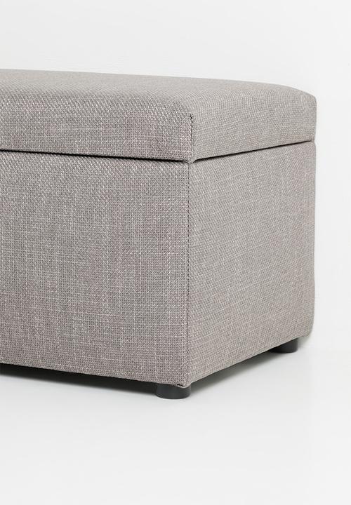 Sixth Floor - Oliver storage ottoman - Grey