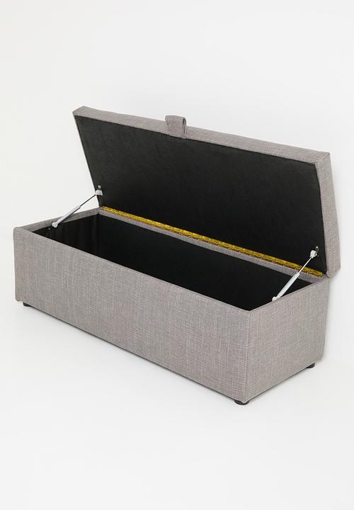 Sixth Floor - Oliver storage ottoman - Grey