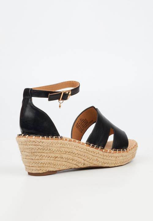 Miss Black - Jayda 11 h-cut rope wedge - black