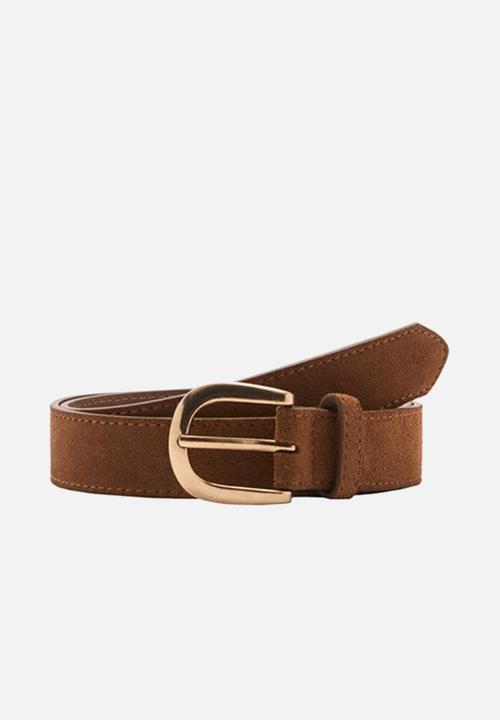 MANGO - Cinturon Karina Belt- Brown