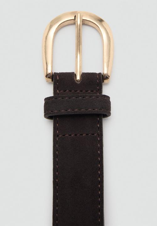 MANGO - Cinturon Karina Belt- Dark Brown