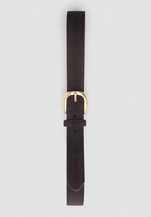 MANGO - Cinturon Karina Belt- Dark Brown