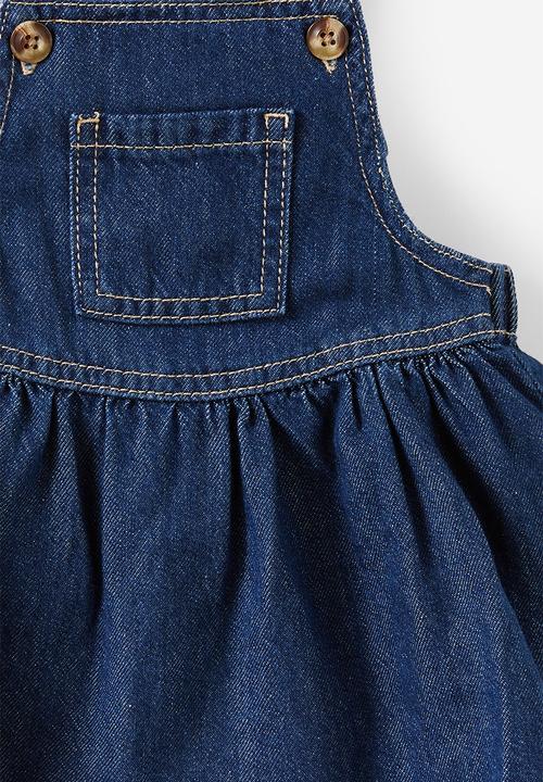 Cotton On - Peggy denim pinafore - mid blue wash