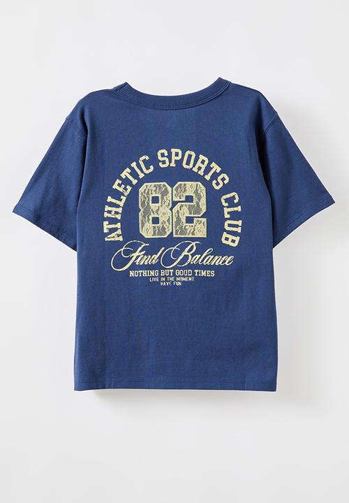 Cotton On - Poppy oversize graphic print tee - deep dive/athletic sports club
