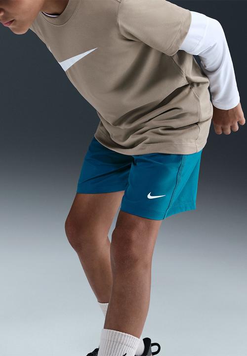 Nike - Boys Nike Dri-Fit Multi Woven Short - Green Abyss/White
