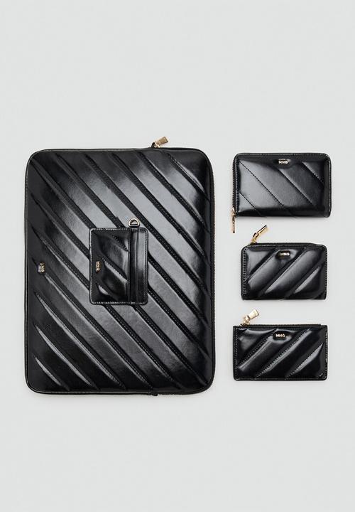 MANGO - Monedero P Diagonal Purse- Black
