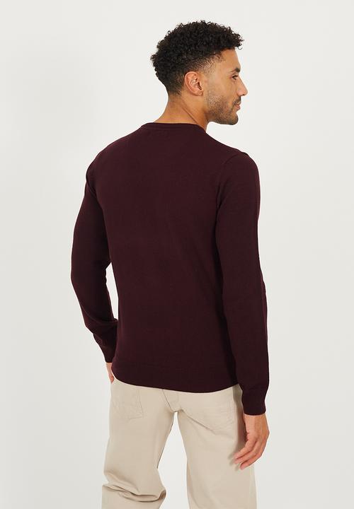 Brave Soul - Crew Neck Jumper - Oxblood