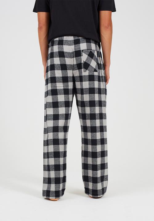 Brave Soul - Grey Check Loungewear Bottoms - Grey Check