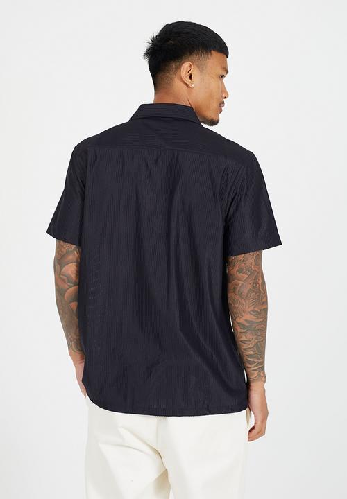 Brave Soul - Revere Collar Shirt - Black