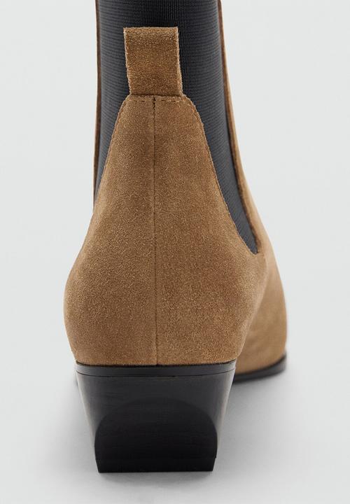 MANGO - Super1 suede ankle boot - medium brown