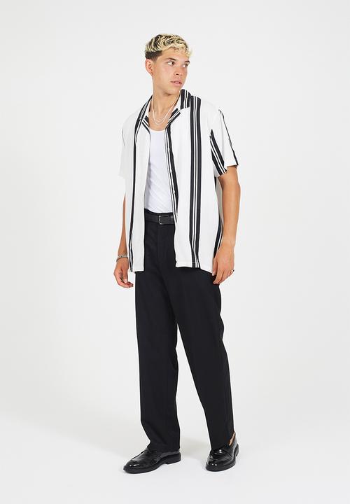 Brave Soul - Collar Shirt - Optic White / Jet Black