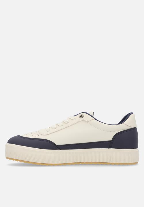POLO - Colour block side flash sneaker - navy/red/white