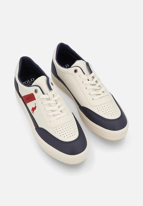 POLO - Colour block side flash sneaker - navy/red/white