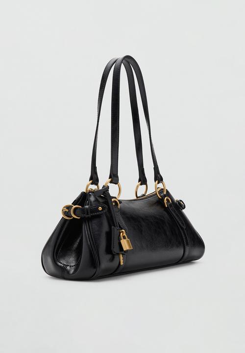MANGO - Dru shoulder bag - dark brown