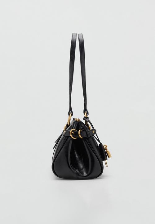 MANGO - Dru shoulder bag - dark brown