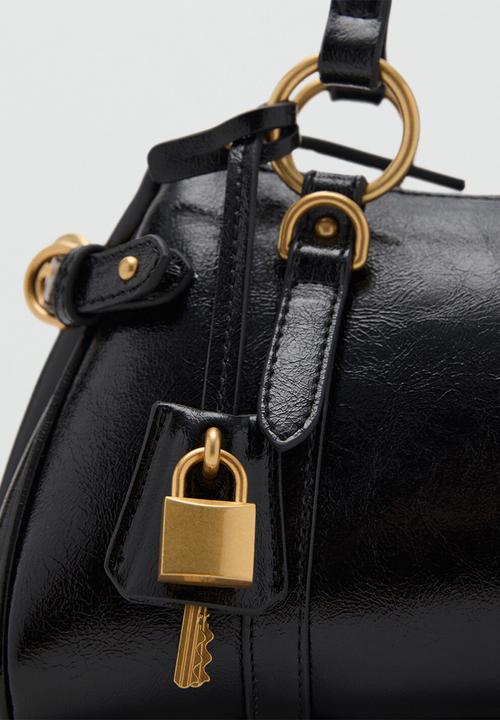 MANGO - Dru shoulder bag - dark brown