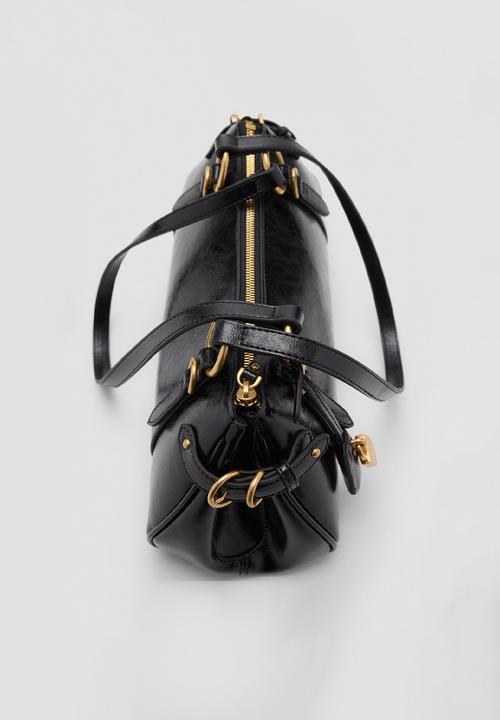 MANGO - Dru shoulder bag - dark brown