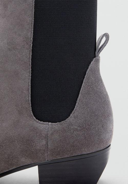 MANGO - Super1 suede ankle boot - gray