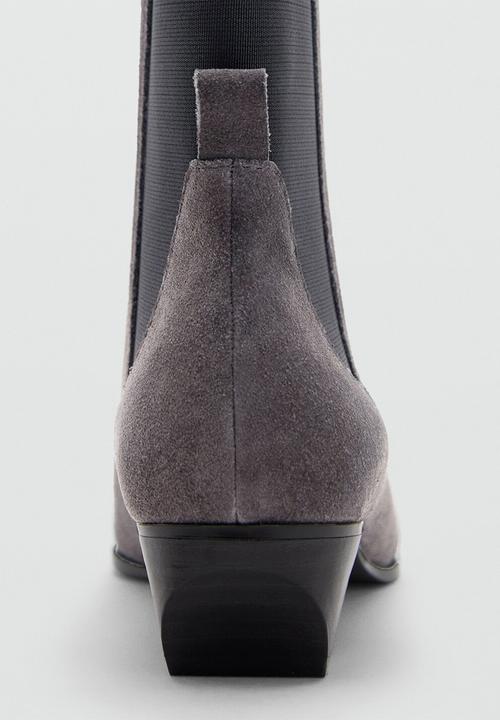 MANGO - Super1 suede ankle boot - gray