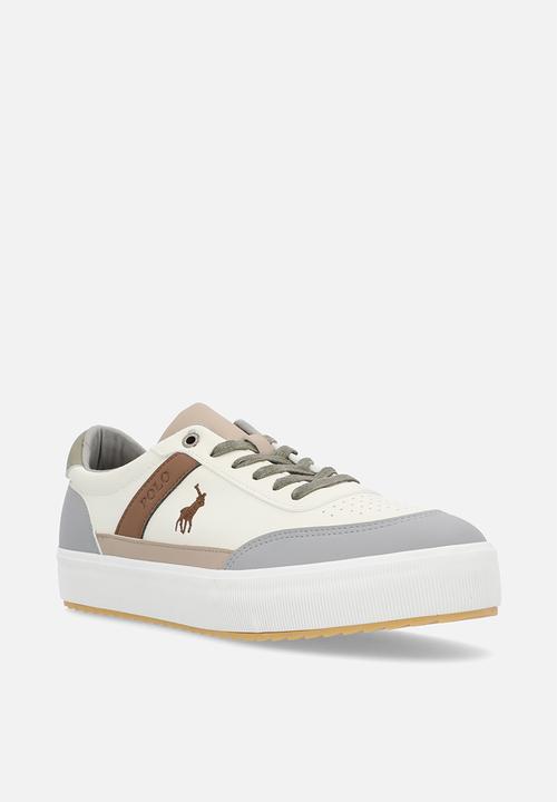 POLO - Colour block side flash sneaker - stone
