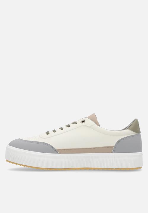 POLO - Colour block side flash sneaker - stone