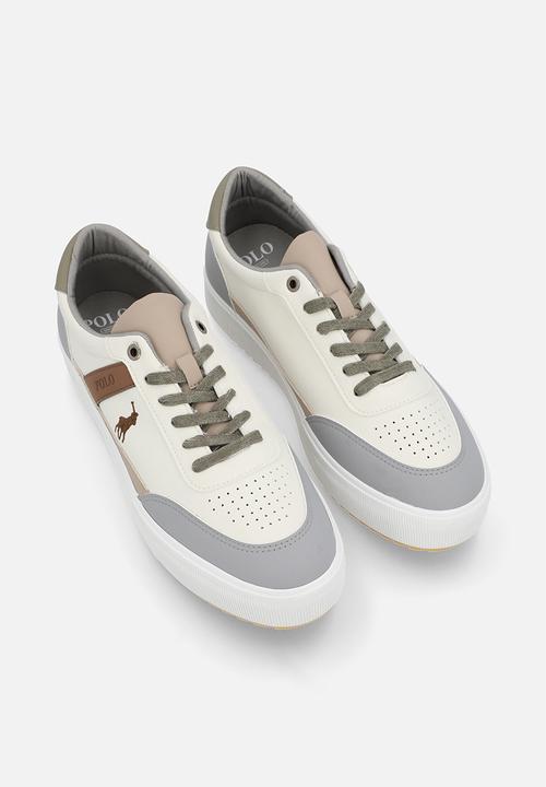 POLO - Colour block side flash sneaker - stone