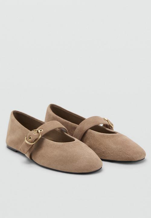 MANGO - Dor suede pump - light pastel brown