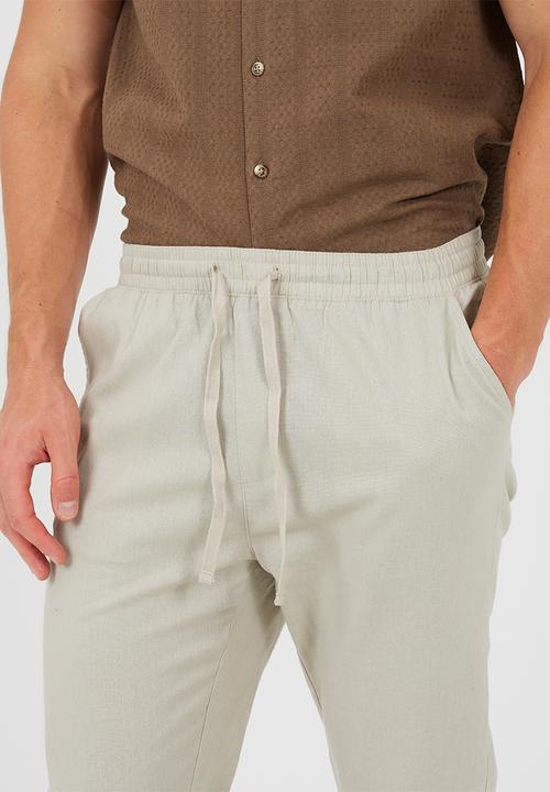 Brave Soul - Cotton/Linen Pant - Light Stone
