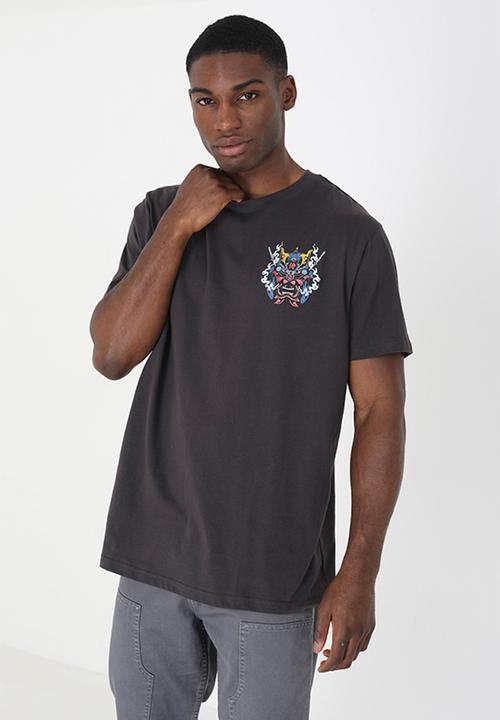Brave Soul - Oversized Fit Crew Neck Tshirt - Charcoal
