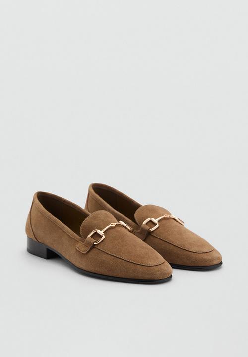 MANGO - House suede loafer - medium brown