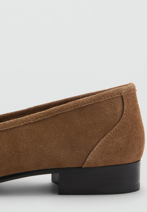 MANGO - House suede loafer - medium brown