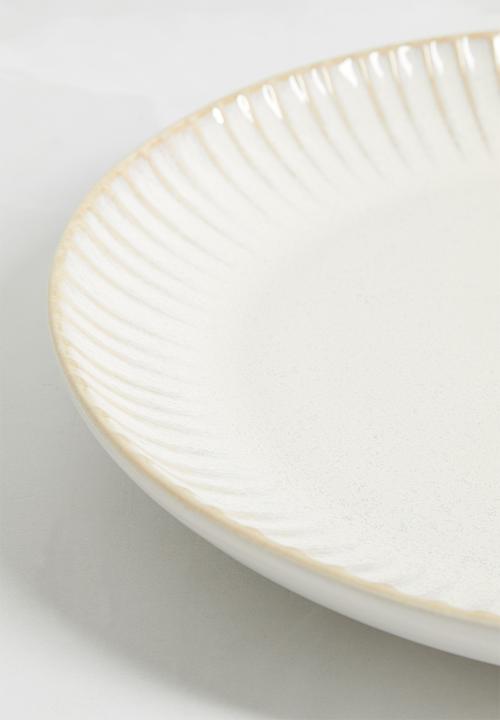 Excellent Houseware - Stoneware Side plate set of 4 - white