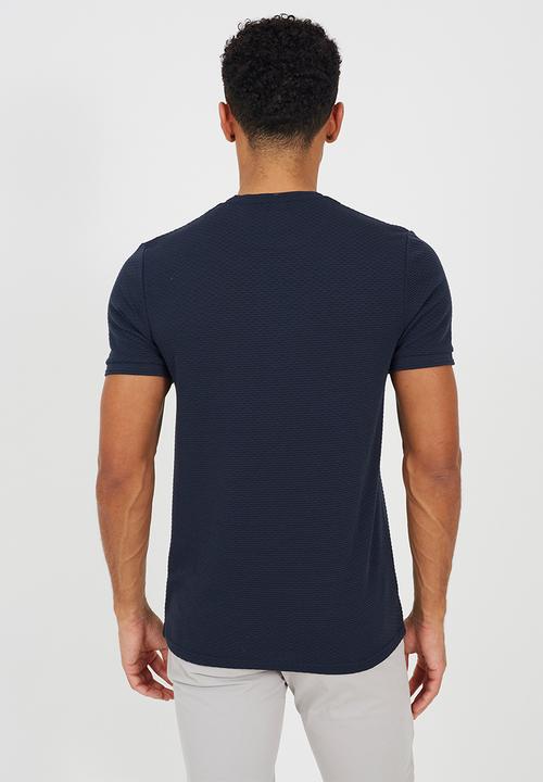 Brave Soul - Crew Neck T-shirt  - Navy