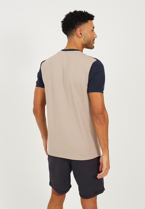 Brave Soul - Deeson Crew Neck T-shirt - Navy Multi